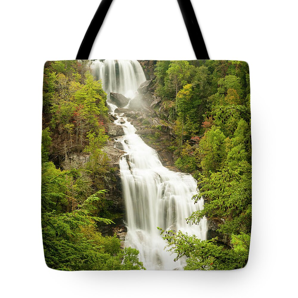 Waterfall Tote Bag featuring the photograph Upper Whitewater Falls by Rob Hemphill