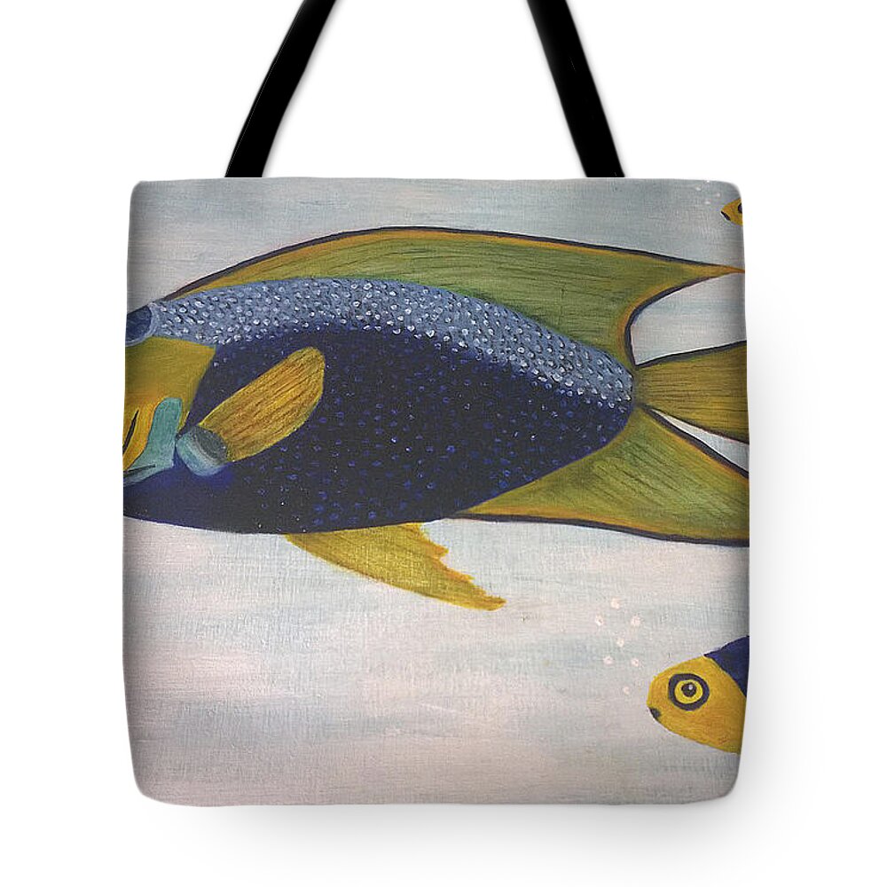 Landscape Tote Bag featuring the painting Upstream by Jean Wolfrum