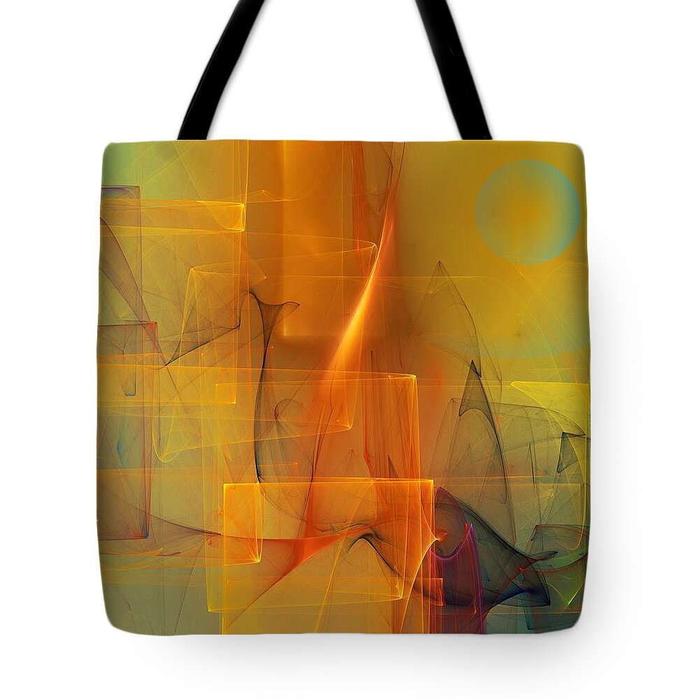 Fine Art.abstracts Tote Bag featuring the digital art Urban Abstract 062411 by David Lane