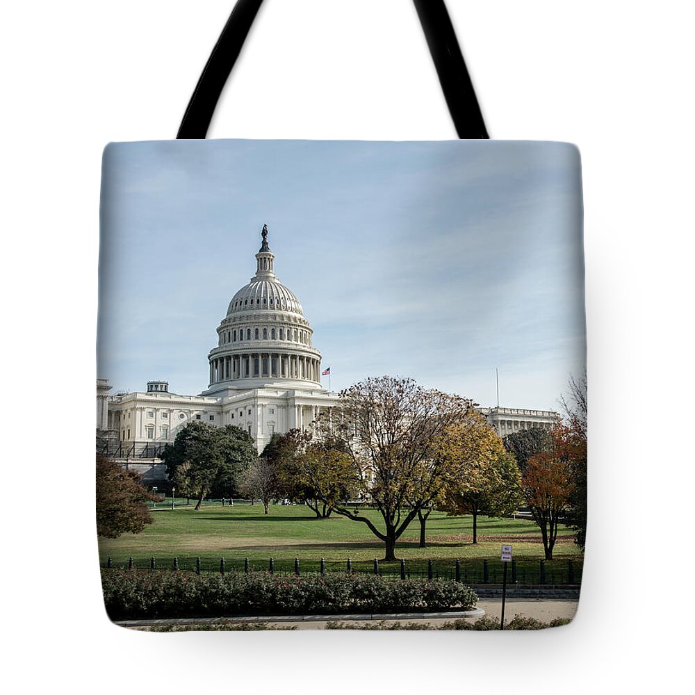 U.s. Capitol Building National Mall In Washington D.c. Tote Bag featuring the photograph U.S. Capitol Building by Jaime Mercado