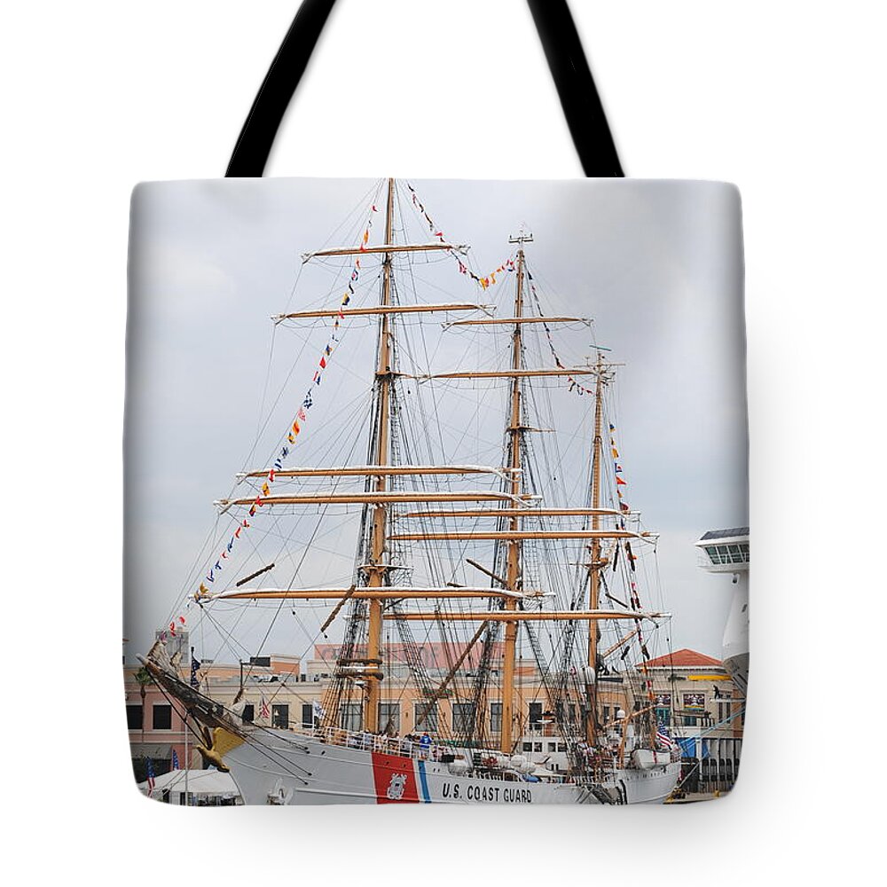 Ship Tote Bag featuring the photograph US Cutter by Jost Houk