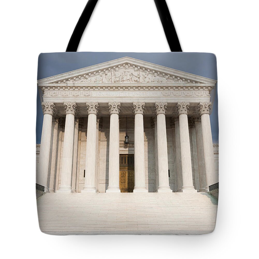 Clarence Holmes Tote Bag featuring the photograph US Supreme Court Building V by Clarence Holmes