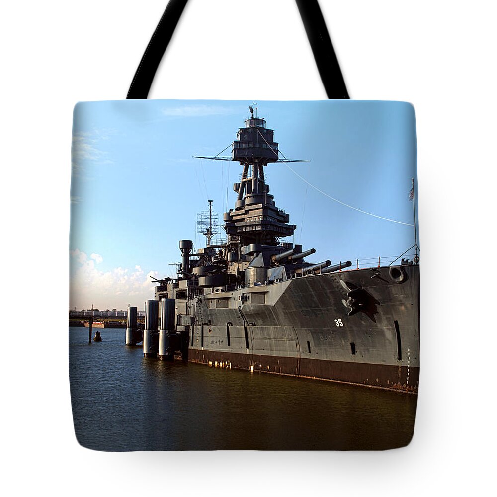 Joshua House Photography Tote Bag featuring the photograph USS Texas by Joshua House
