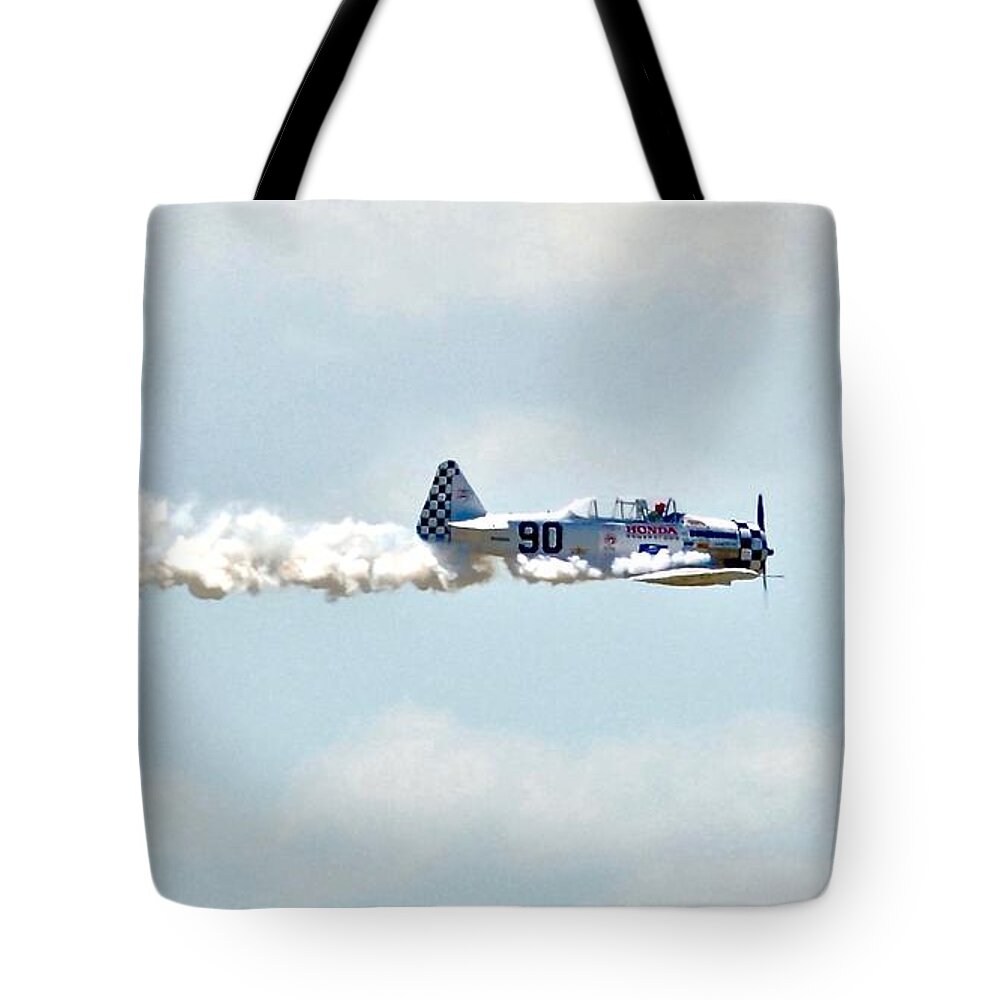 Plane Tote Bag featuring the photograph Ussocom by Carol Bradley