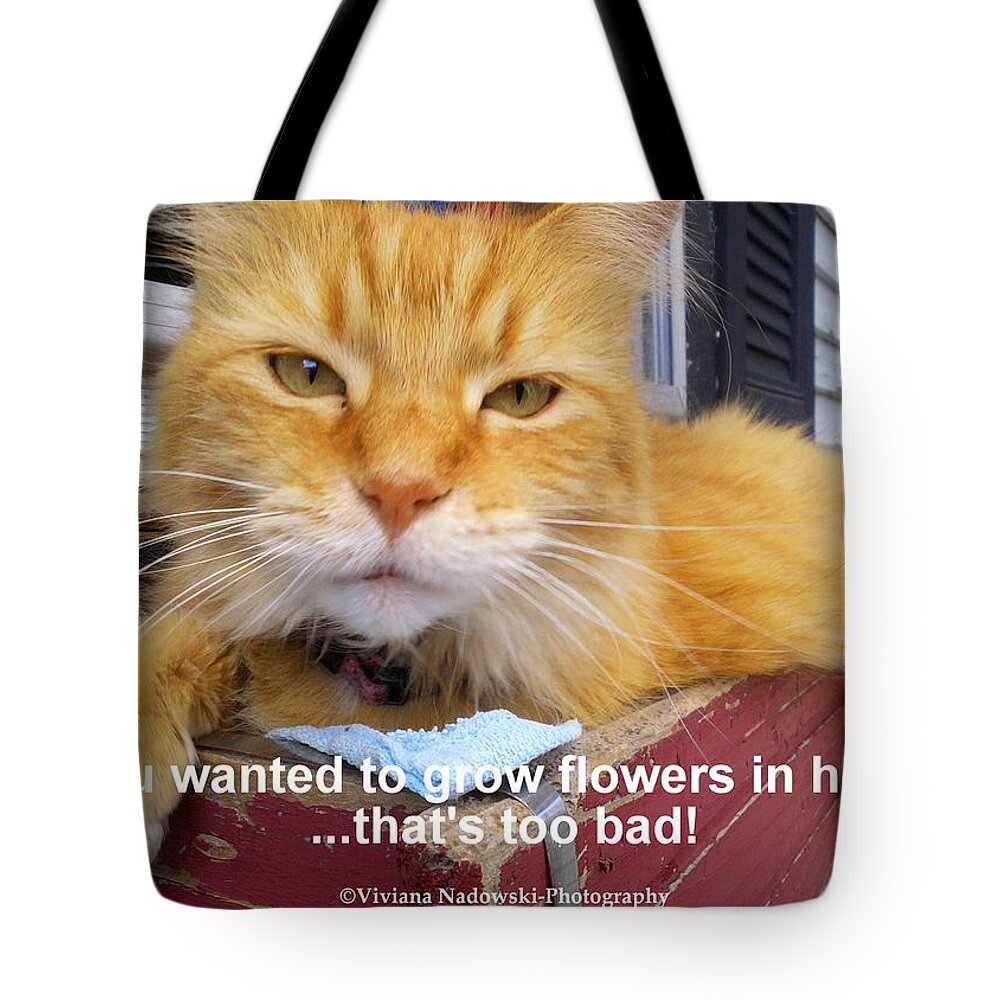 Cat Tote Bag featuring the photograph Utter Defiance by Viviana Nadowski