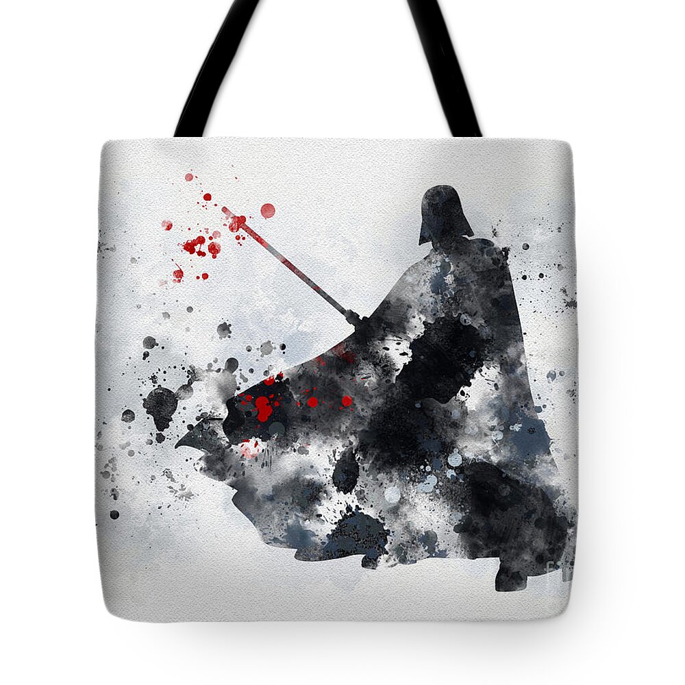 Star Wars Tote Bag featuring the mixed media Vader by My Inspiration