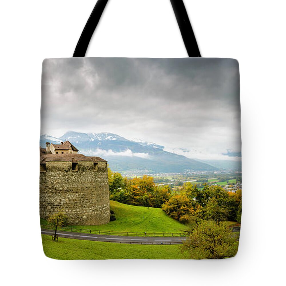 Leichtenstein Tote Bag featuring the photograph Vaduz Castle, Leichtenstein by Rick Deacon