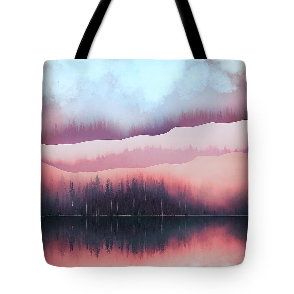 Valentine Tote Bag featuring the digital art Valentine Forest by Spacefrog Designs