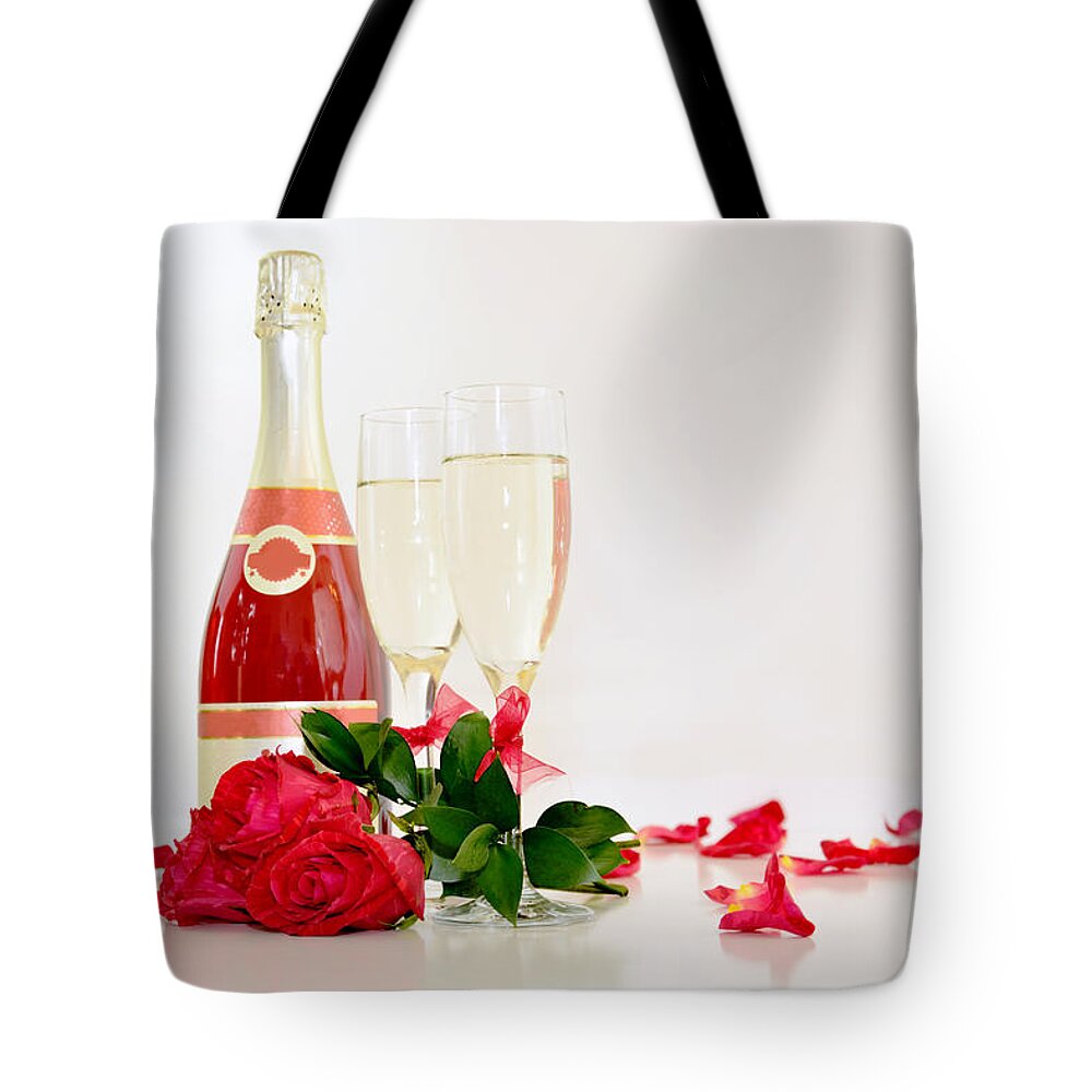 Background Tote Bag featuring the photograph Valentine's Display by Serena King