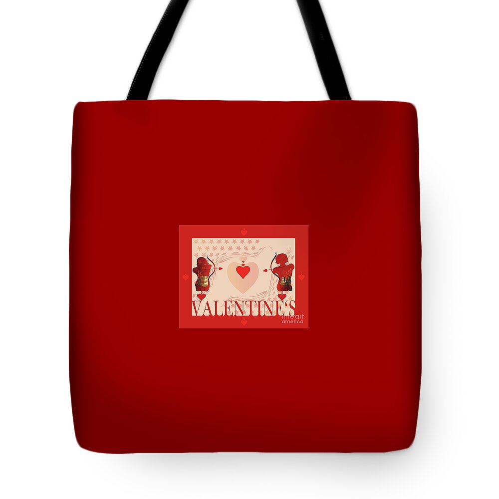 Valentine's Tote Bag featuring the digital art Valentine's JM 0006 by Johannes Murat