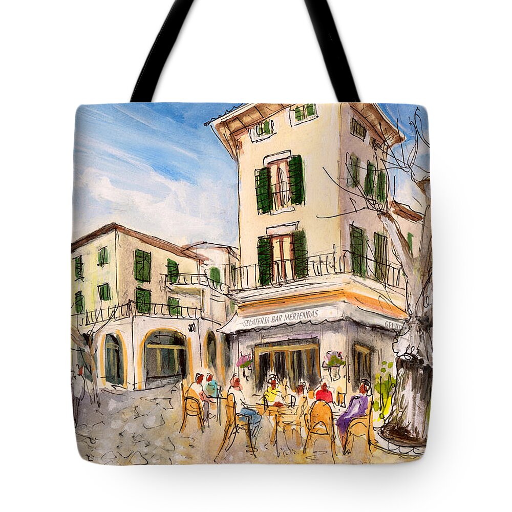 Travel Tote Bag featuring the painting Valldemossa 05 by Miki De Goodaboom