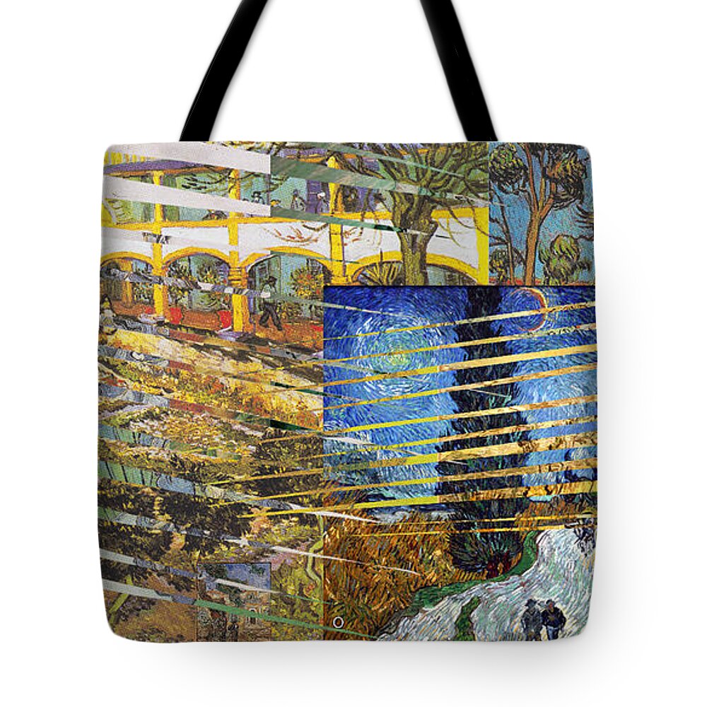 Vincent Van Gogh Tote Bag featuring the digital art Van Gogh Mural Il by David Bridburg