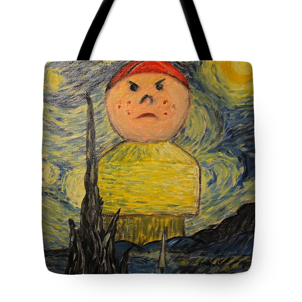 Fisher Price Tote Bag featuring the painting Van Gogh the Little by Daniel W Green