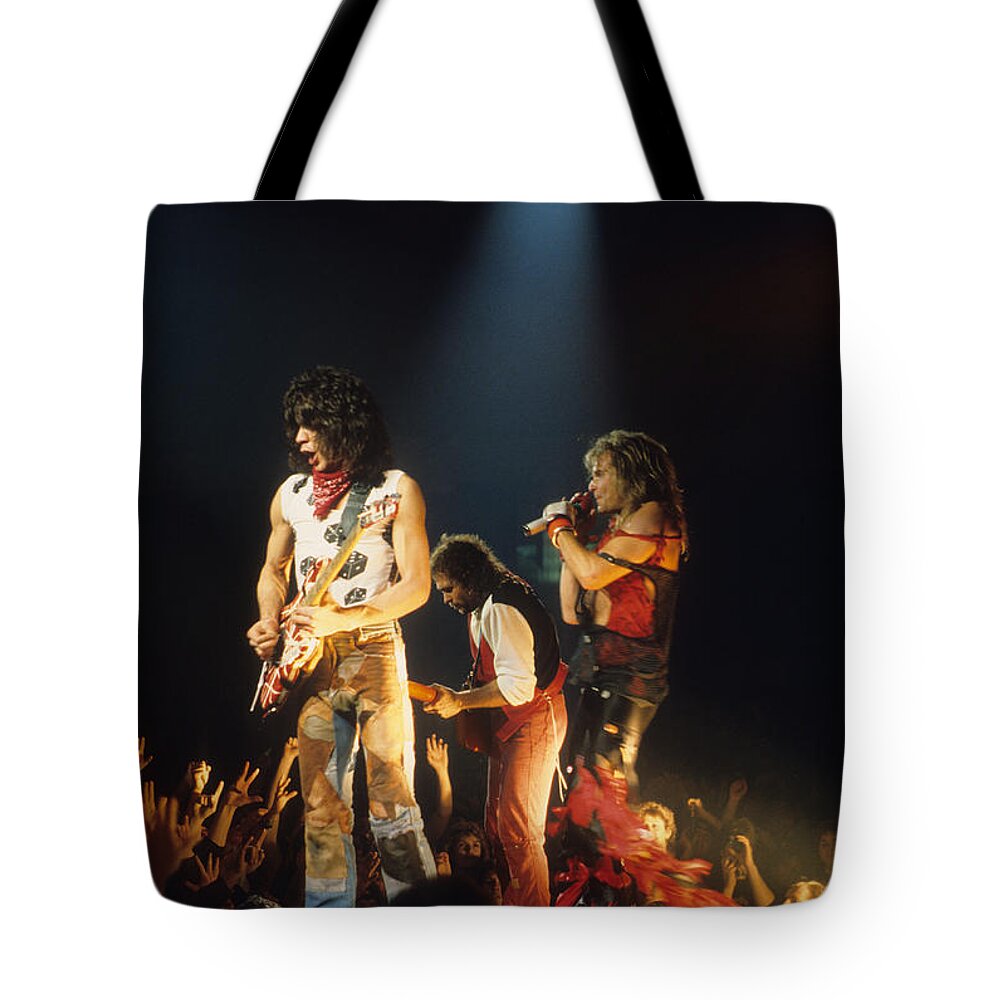 Van Halen Tote Bag featuring the photograph Van Halen 1984 by Rich Fuscia