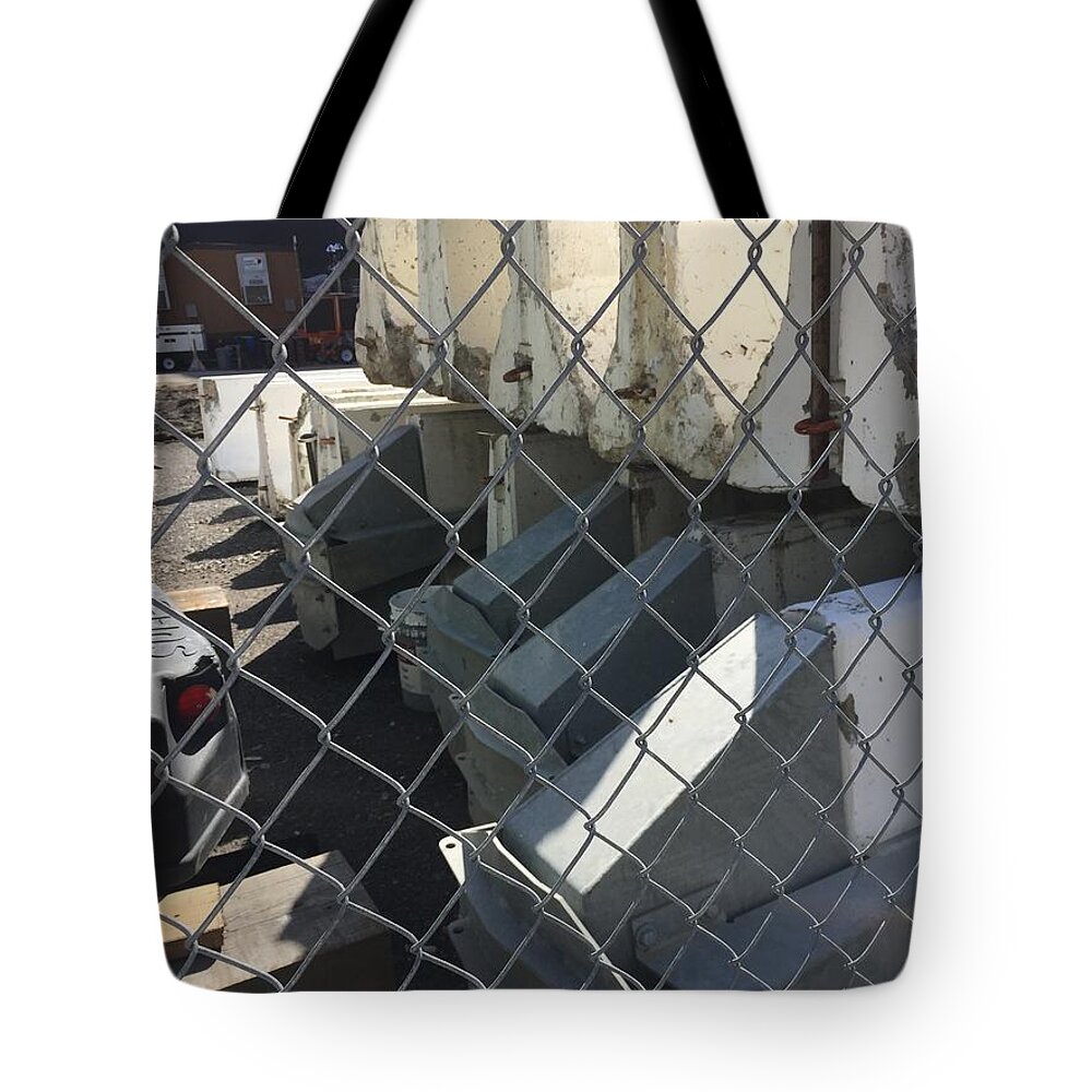 Construction San Francisco Van Ness Tote Bag featuring the photograph Van Ness Construction 1-1 by J Doyne Miller