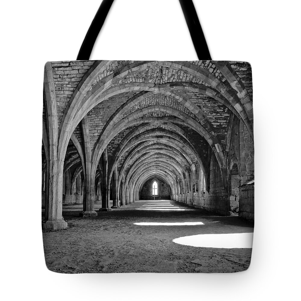 Monochrome Photography Tote Bag featuring the photograph Vaults. by Elena Perelman