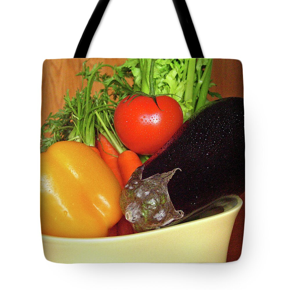 Pepper Tote Bag featuring the photograph Vegetable Bowl by Ira Marcus