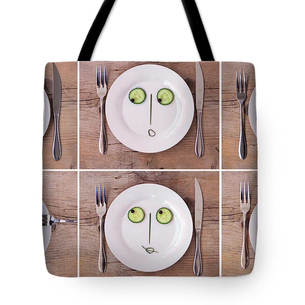 Vegetable Tote Bag featuring the photograph Vegetable Faces by Nailia Schwarz