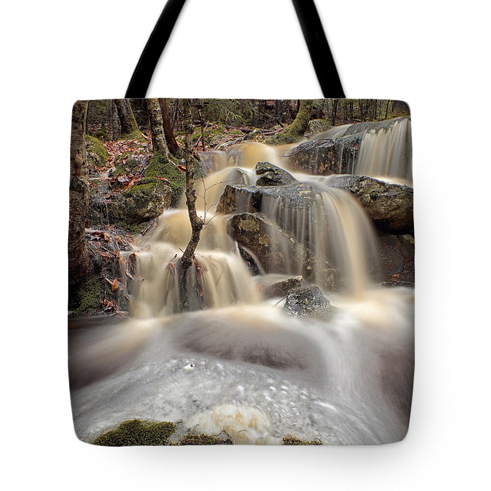 Waterfall Tote Bag featuring the photograph Velvet Cascades by Irwin Barrett
