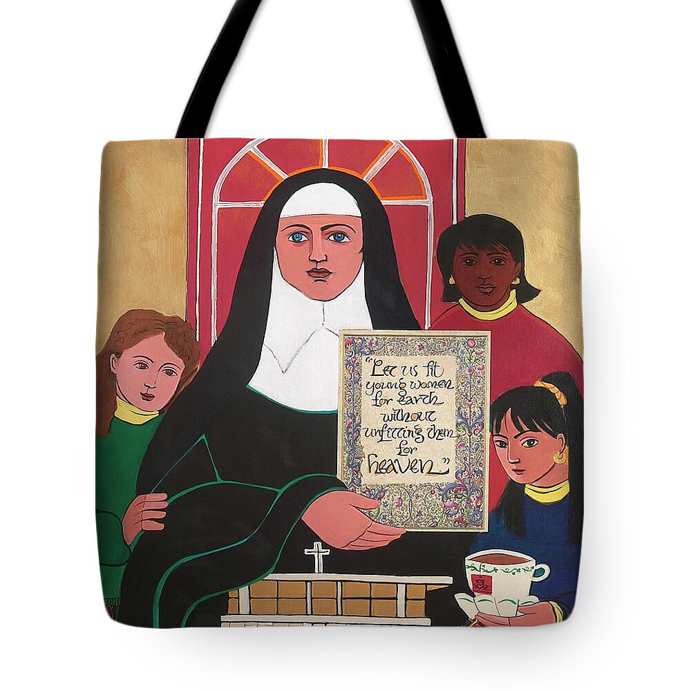 Ven. Catherine Mcauley Tote Bag featuring the painting Ven. Catherine McAuley - MMVCM by Br Mickey McGrath OSFS