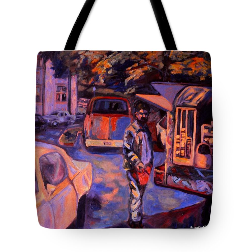 Vendor Tote Bag featuring the painting Vendor by Kendall Kessler