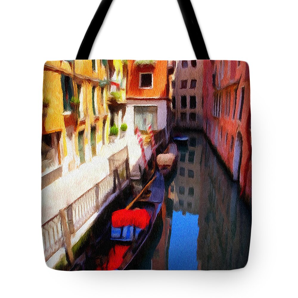 Venice Tote Bag featuring the painting Venetian Canal by Jeffrey Kolker