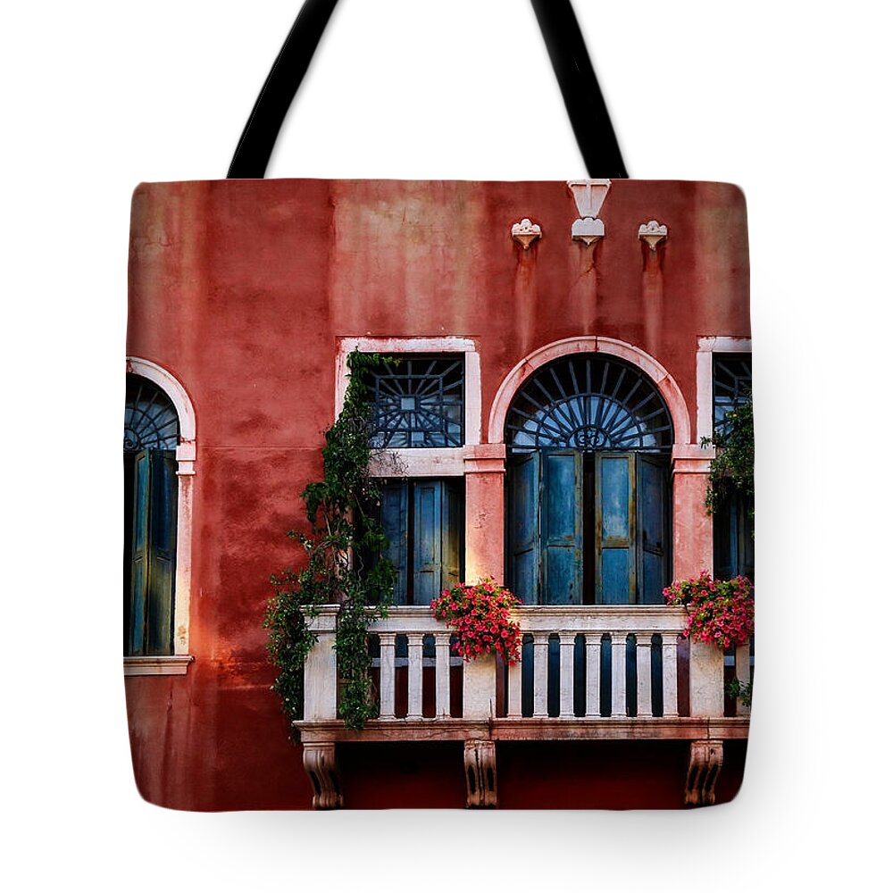 Venice Tote Bag featuring the photograph Venice Balcony by Kathleen Scanlan