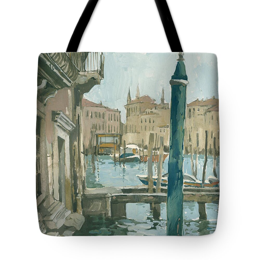 Venice Tote Bag featuring the painting Venice. Blue Day by Igor Sakurov