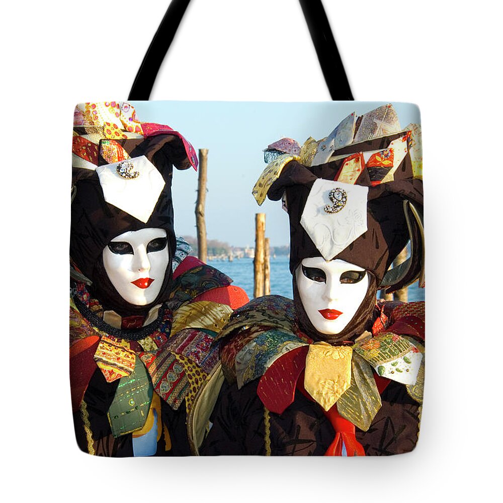 Italy Tote Bag featuring the photograph Venice Carnival Mask by Amod Gal