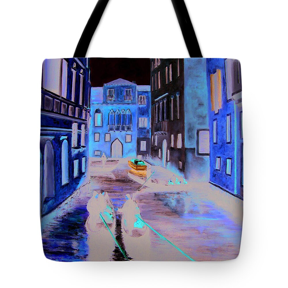Italy Tote Bag featuring the painting Venice by Leonardo Ruggieri