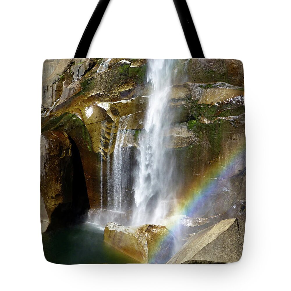 Yosemite National Park Tote Bag featuring the photograph Vernal Falls Mist Trail by Amelia Racca