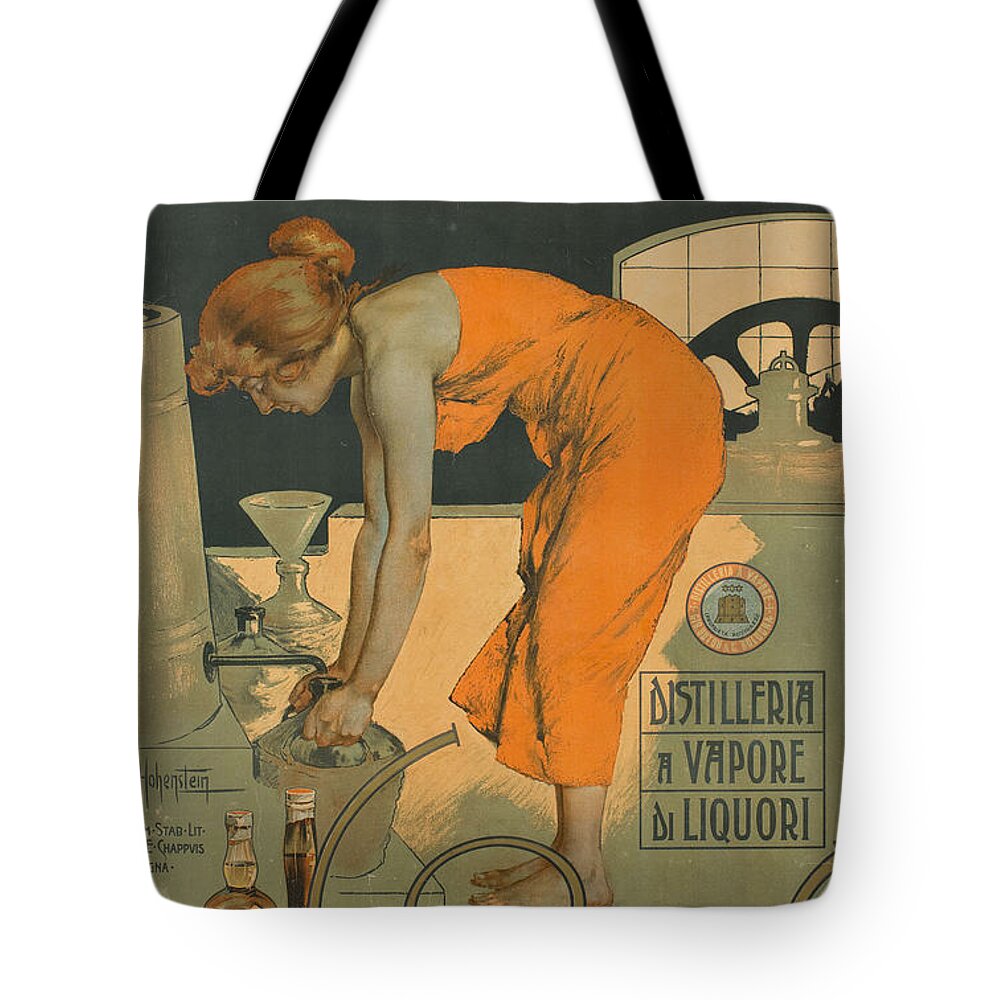 Hohenstein Tote Bag featuring the painting vero Amaro Felsina by MotionAge Designs