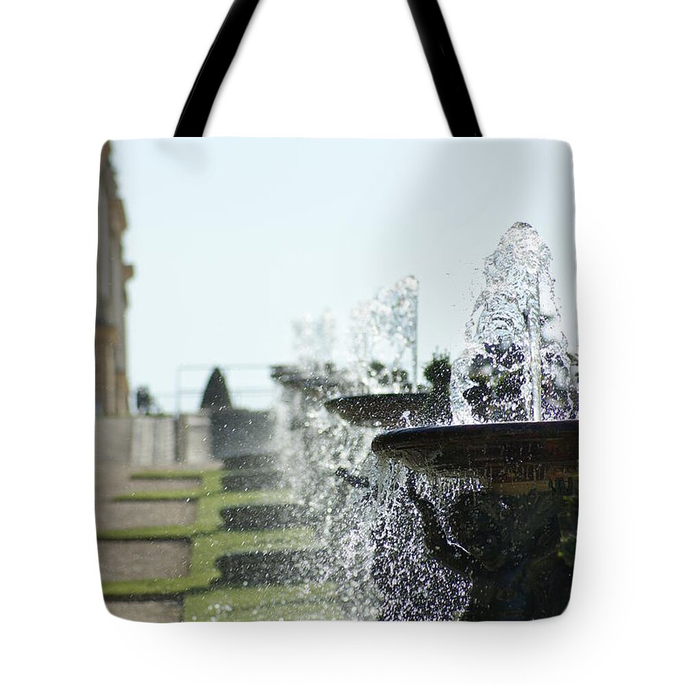 Versailles Tote Bag featuring the photograph Versailles fountains by Christine Jepsen