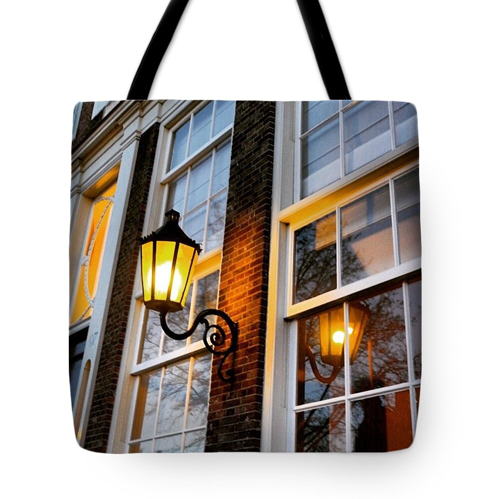 Lamp Tote Bag featuring the photograph Very Fruitful Meetings With All The by Aleck Cartwright