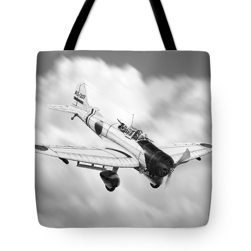 Military Tote Bag featuring the drawing Vichi Val by Douglas Castleman