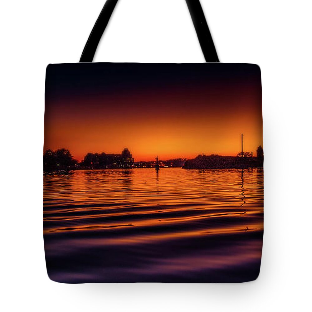 Victoria Tote Bag featuring the photograph Victoria at Night by Patrick Boening