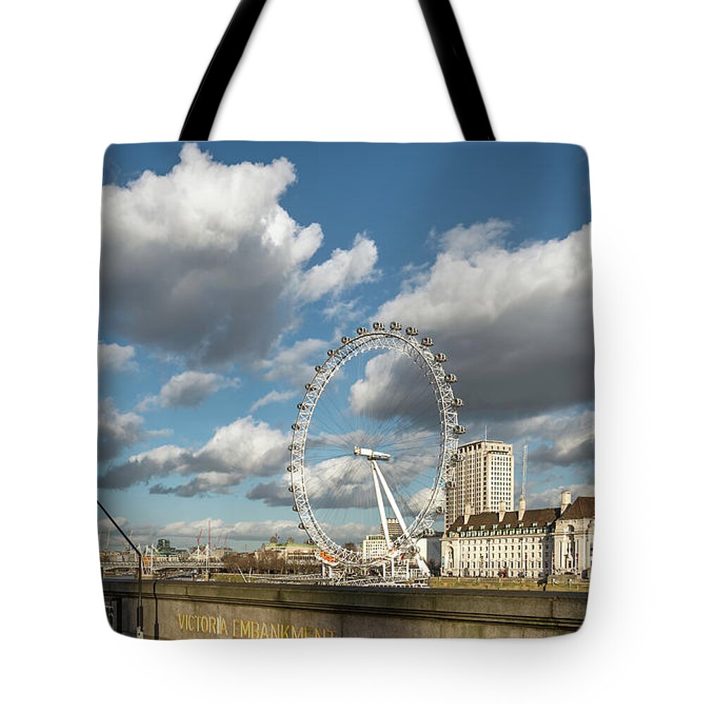 London Tote Bag featuring the photograph Victoria Embankment by Adrian Evans