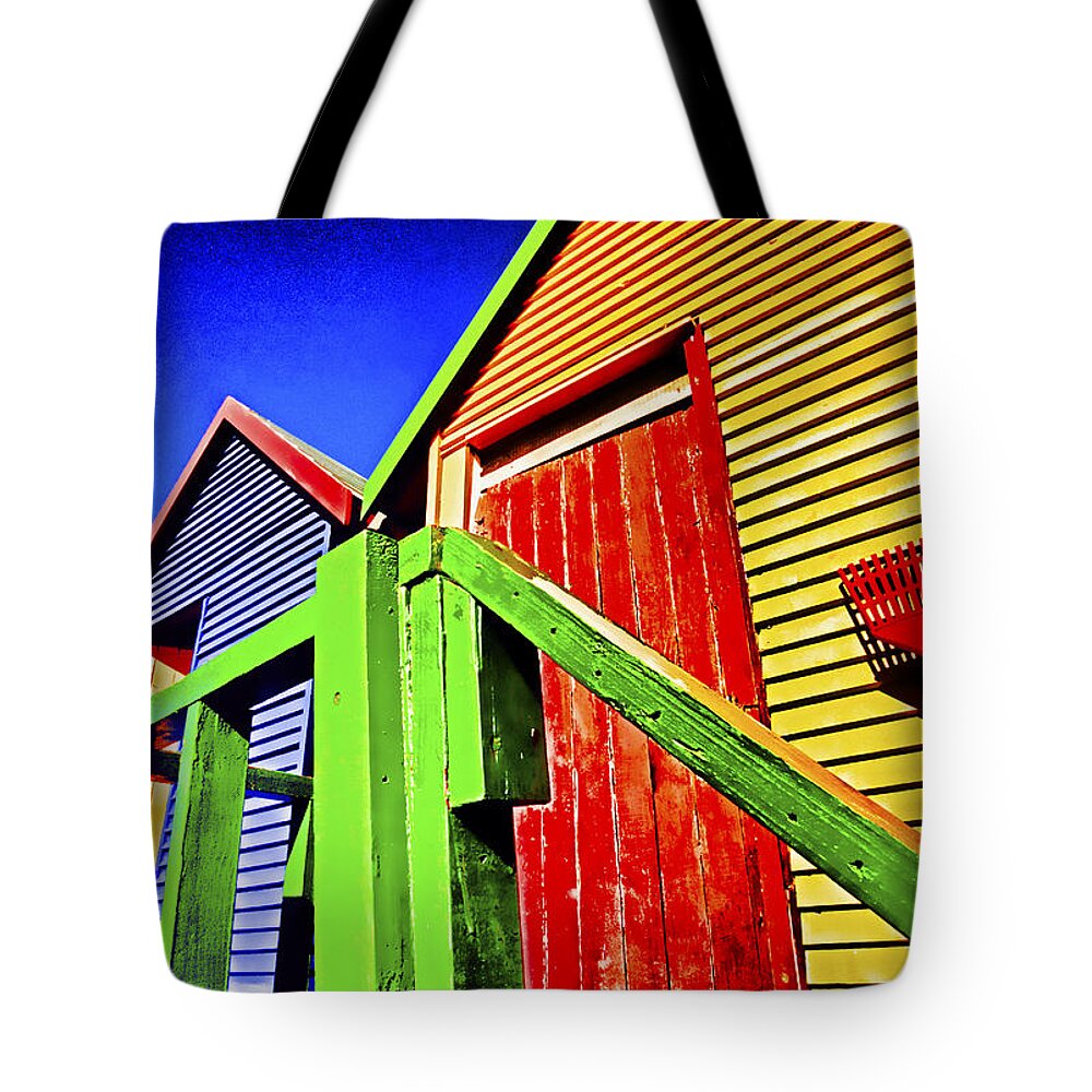 African Tote Bag featuring the photograph Victorian Bathing Boxes by Dennis Cox