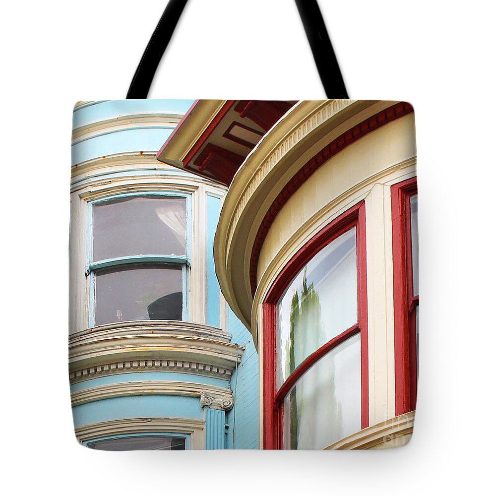 Victorian Tote Bag featuring the photograph Victorian San Francisco by Cheryl Del Toro
