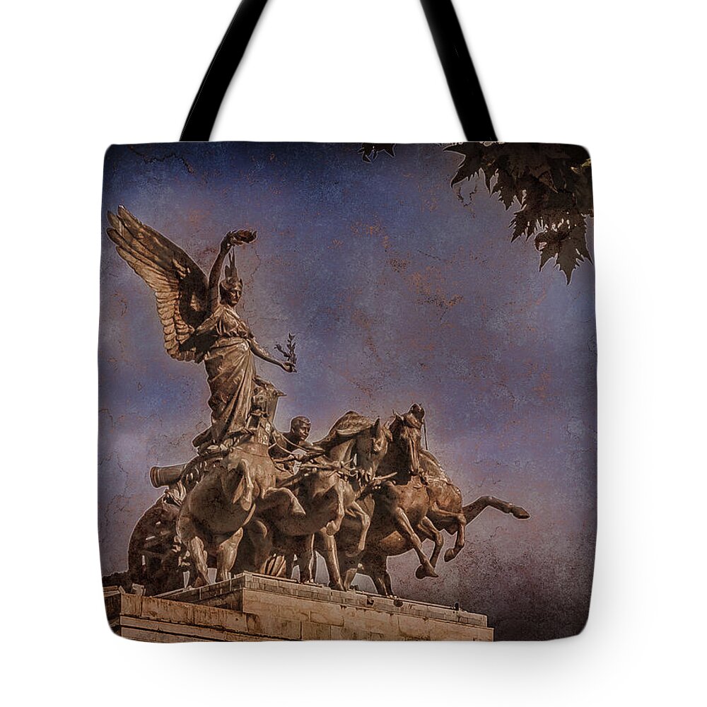 Art Tote Bag featuring the photograph London, England - Victory by Mark Forte
