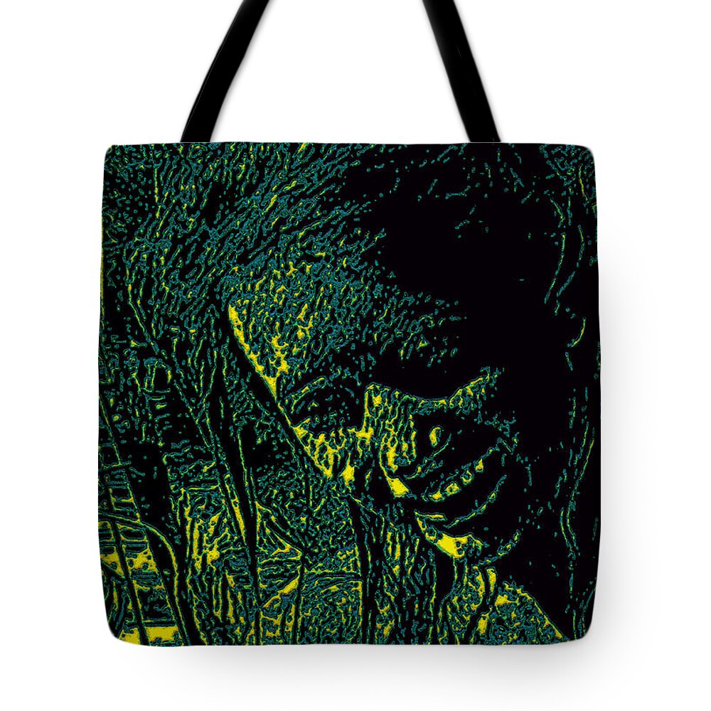 Tote Bag featuring the painting Video Still 1 by Steve Fields