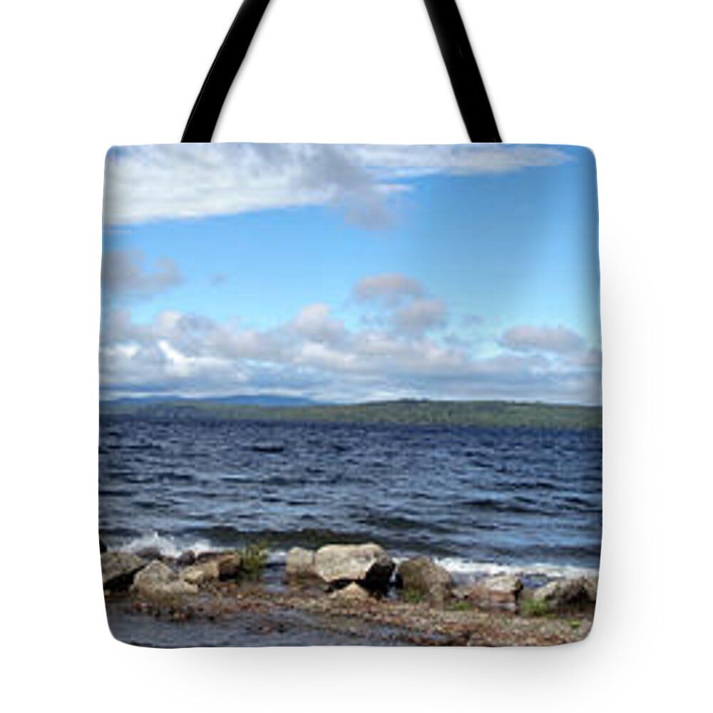Lake Tote Bag featuring the photograph View From Our Beach by Russel Considine