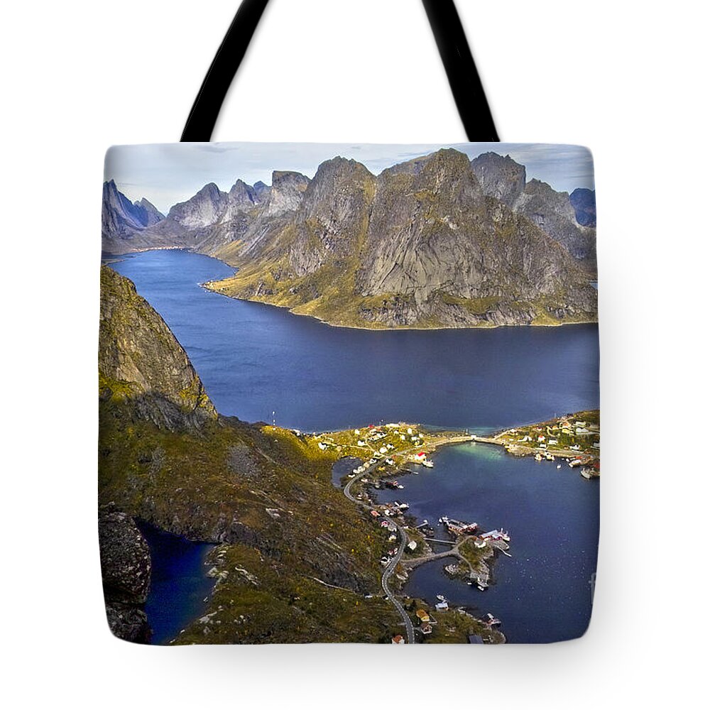 Landscape Tote Bag featuring the photograph View from Reinebringen by Heiko Koehrer-Wagner