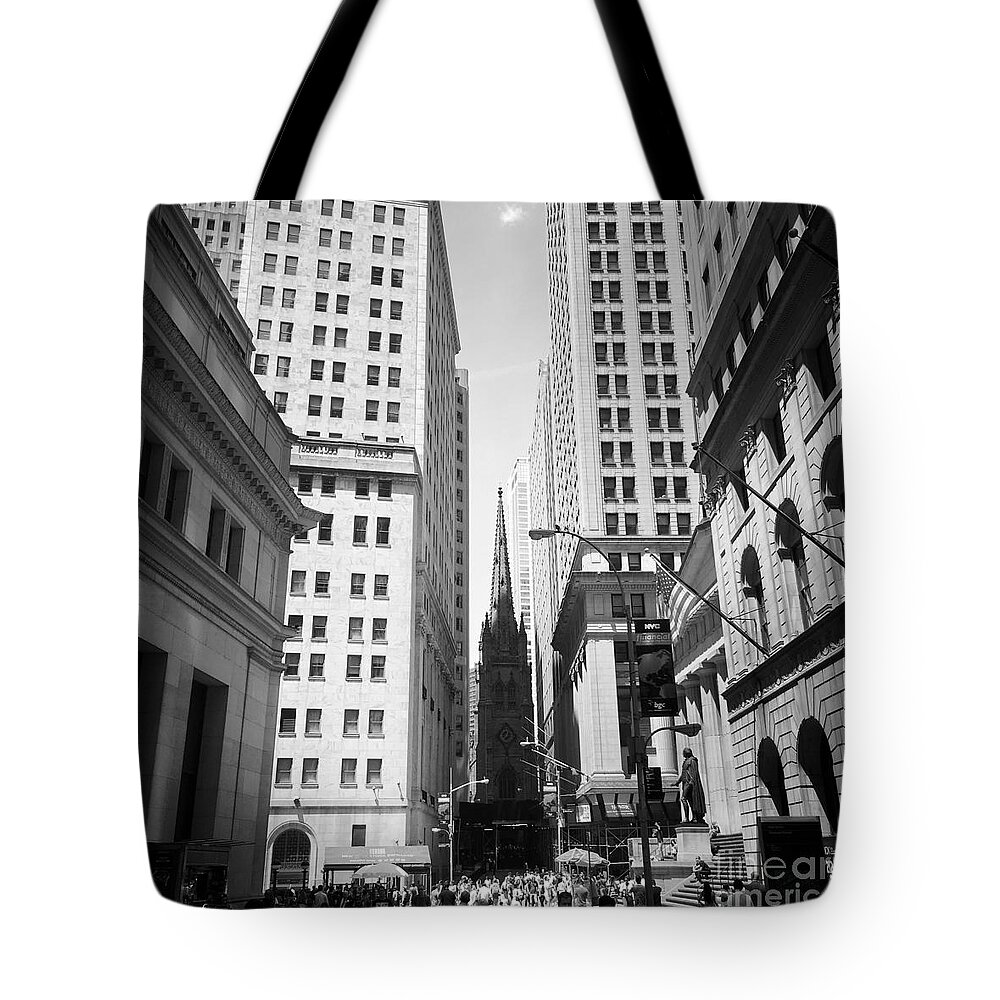 Wall Street Tote Bag featuring the photograph View of Trinity by Onedayoneimage Photography