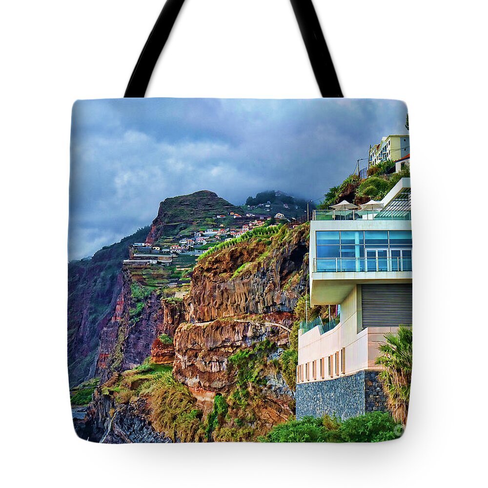 Fishing Tote Bag featuring the photograph Viewpoint over Camara de Lobos Madeira Portugal by Brenda Kean