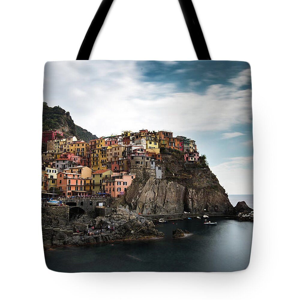 Michalakis Ppalis Tote Bag featuring the photograph Village of Manarola CinqueTerre, Liguria, Italy by Michalakis Ppalis