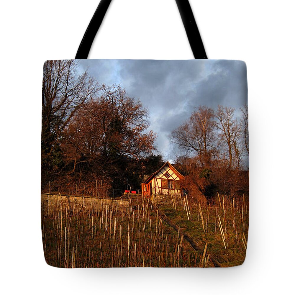 Vineyard House Tote Bag featuring the photograph Vineyard House by Susanne Van Hulst