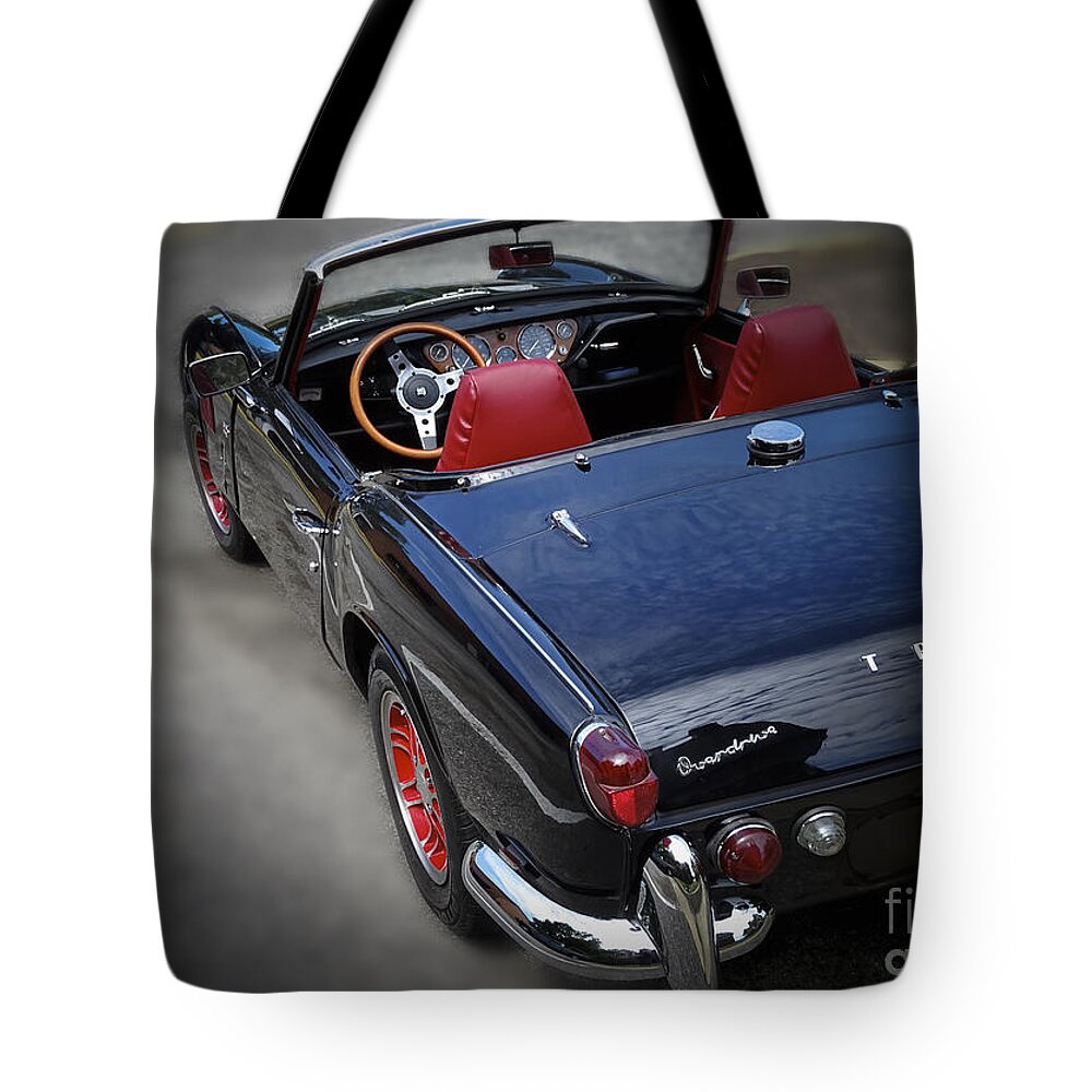 Photoshop Tote Bag featuring the photograph Vintage 1966 Triumph Spitfire by Melissa Messick