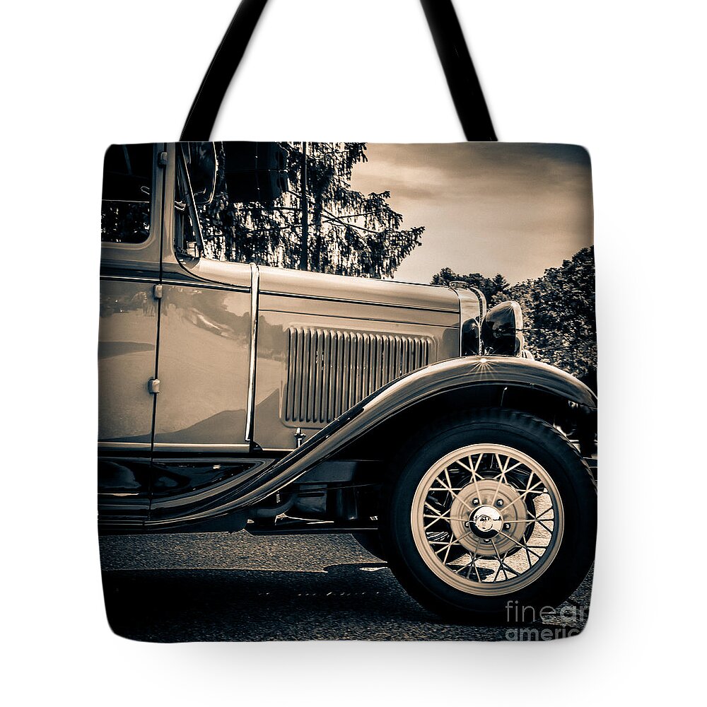 Antique Truck Tote Bag featuring the photograph Vintage Ford Truck 1 by Pamela Taylor