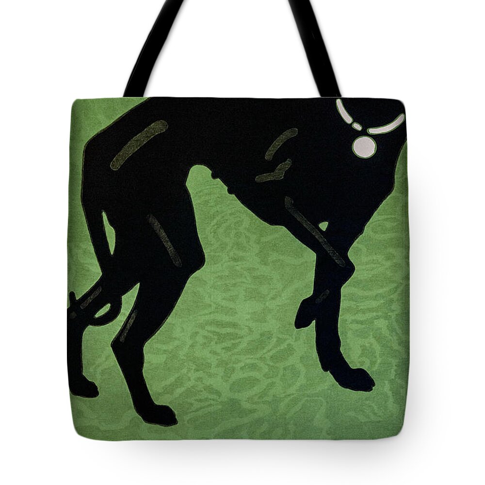 Vintage Tote Bag featuring the painting Vintage German Dog Expo by Mindy Sommers